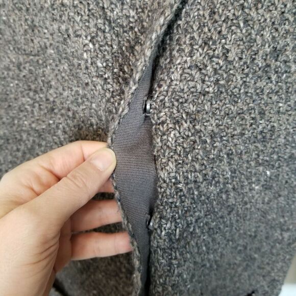 J. Jill Sweater Cardigan Rustic Country Hygge Size S Cozy Duster Snap Neutral - Picture 4 of 9